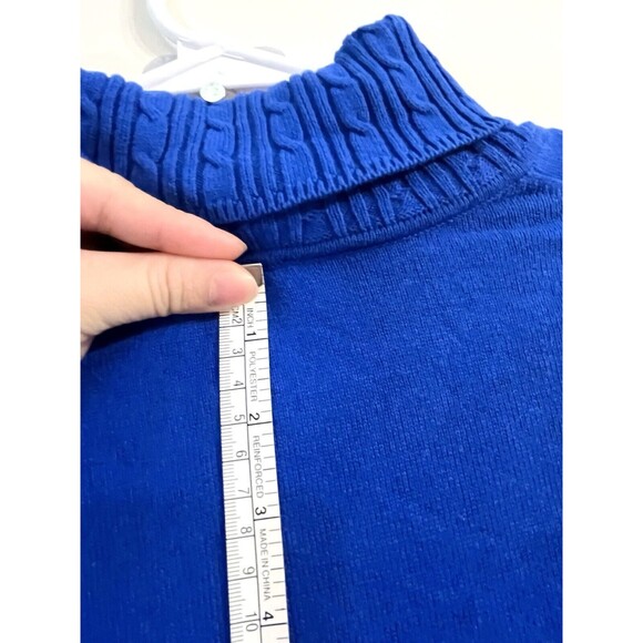 Talbots Blue Knit Turtleneck Pullover Sweater Women's Size 3X XXXL - Picture 4 of 6